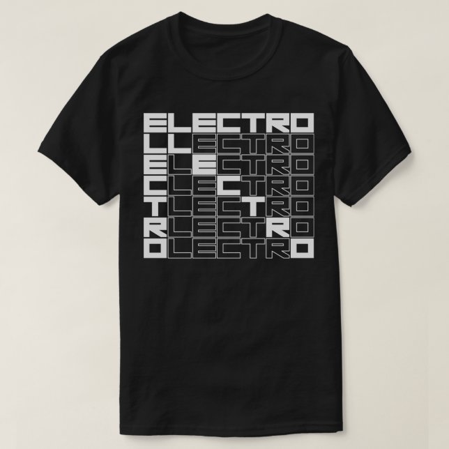 T-shirt Design de texte en gras ELECTRO (Design devant)