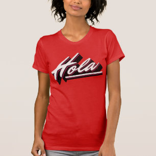 T-shirt Design de texte Hola