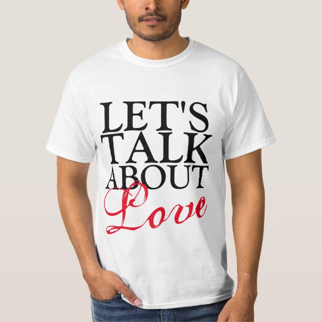 T-shirt Design de texte simple "PARLONS D'AMOUR" (Devant)