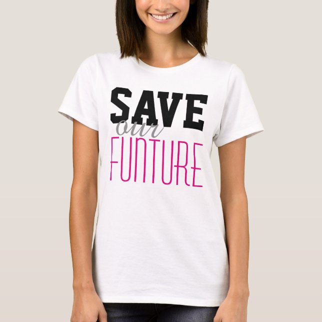 T-shirt Design de texte simple "SAUVER NOTRE AVENTURE" (Devant)