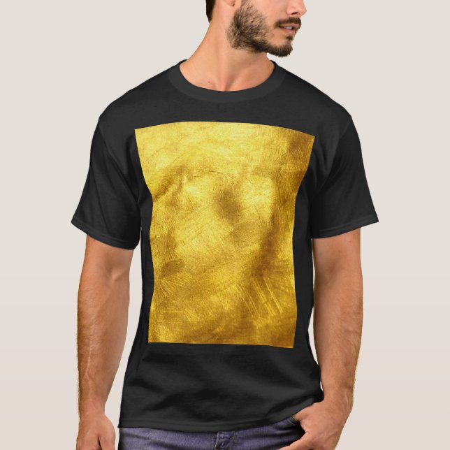 T-shirt Design de Texture Dorée Luxueux (Devant)