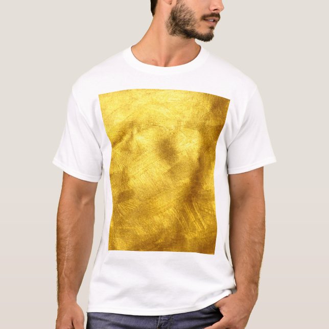 T-shirt Design de Texture Dorée Luxueux (Devant)