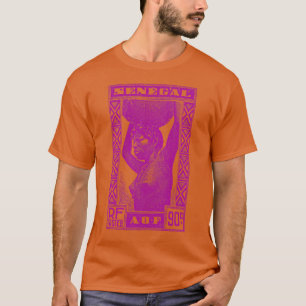 T-shirt Design de timbre Postage vintage Sénégal