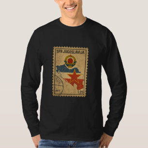 T-Shirt Design de Timbre Vintage SFR Yougoslavie