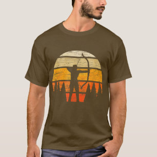 T-shirt Design de tir à l'arc Archer Vintage avec Bow et F