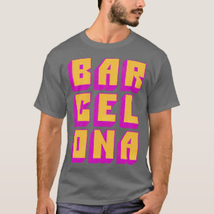 T-shirt Design de typographie de style rétro de Barcelone