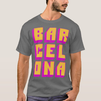 T-shirt Design de typographie de style rétro de Barcelone