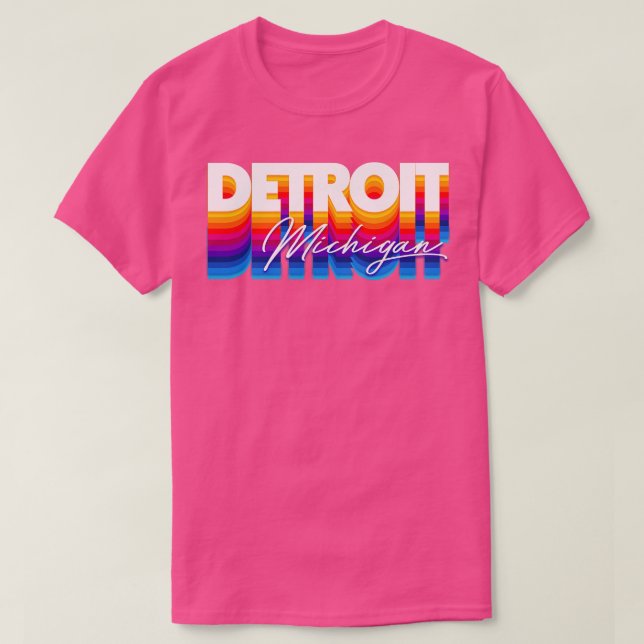 T-shirt Design de typographie rétro du Michigan (Design devant)