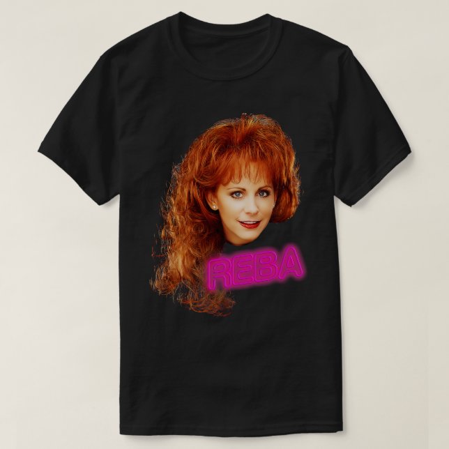 T-shirt Design de ventilateur Reba NeonStyle 80s (Design devant)