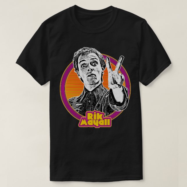 T-shirt Design de ventilateur rétro Rik Mayall (Design devant)