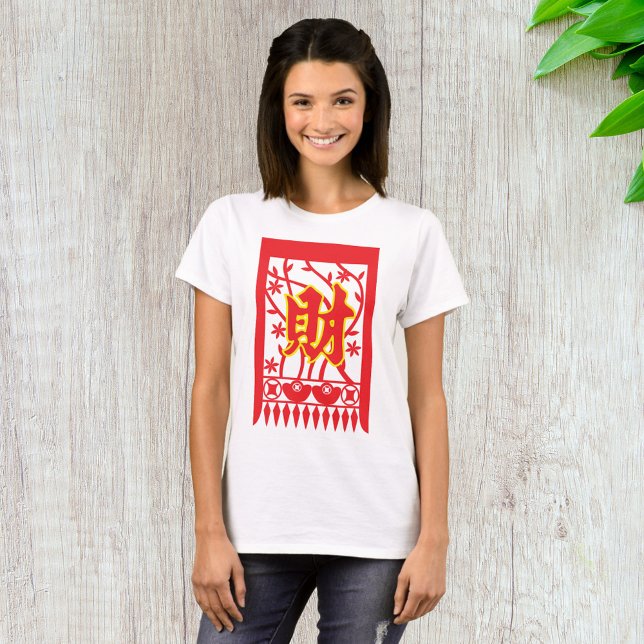 T-shirt Design d'enveloppe rouge chinoise avec symbole de  (Créateur téléchargé)