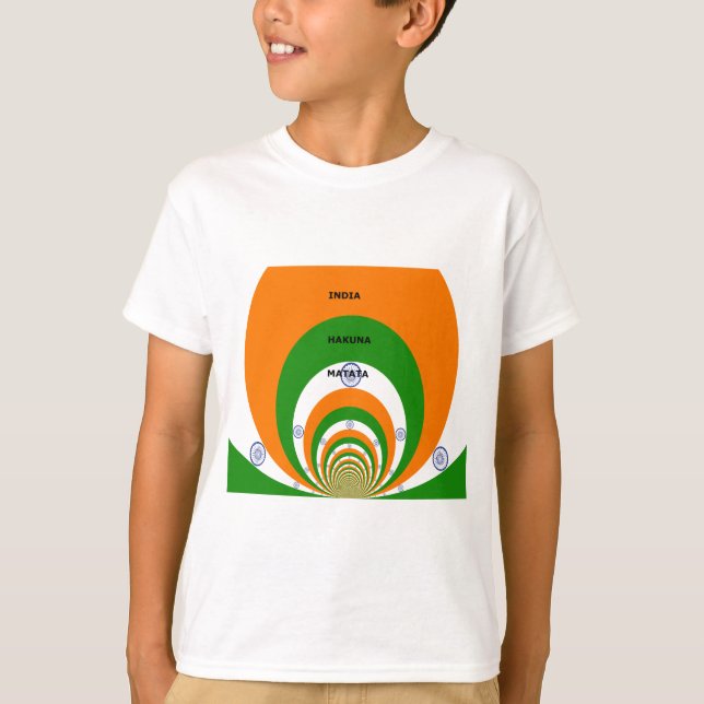 T-shirt Design des couleurs du drapeau national indien. Ha (Devant)