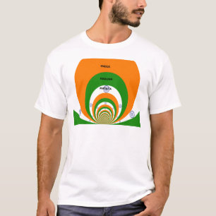 T-shirt Design des couleurs du drapeau national indien. Ha