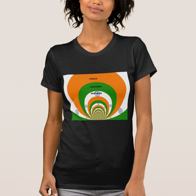 T-shirt Design des couleurs du drapeau national indien. Ha (Devant)