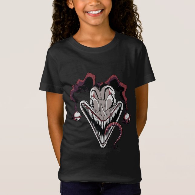 T-Shirt Design d'Halloween clown effrayant (Devant)