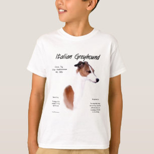 T-shirt Design d'histoire Greyhound italien