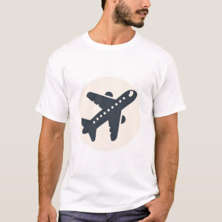 T-shirt Design d'icône d'avion élégant pour l'avion de tra