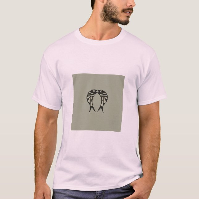 T-shirt design double poisson frisson et dos (Devant)