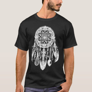 T-shirt Design Dreamcatcher Avec Plumes Pour Bohemian Des