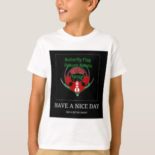 T-shirt Design du Bouclier kenyan : Drapeau de papillon.