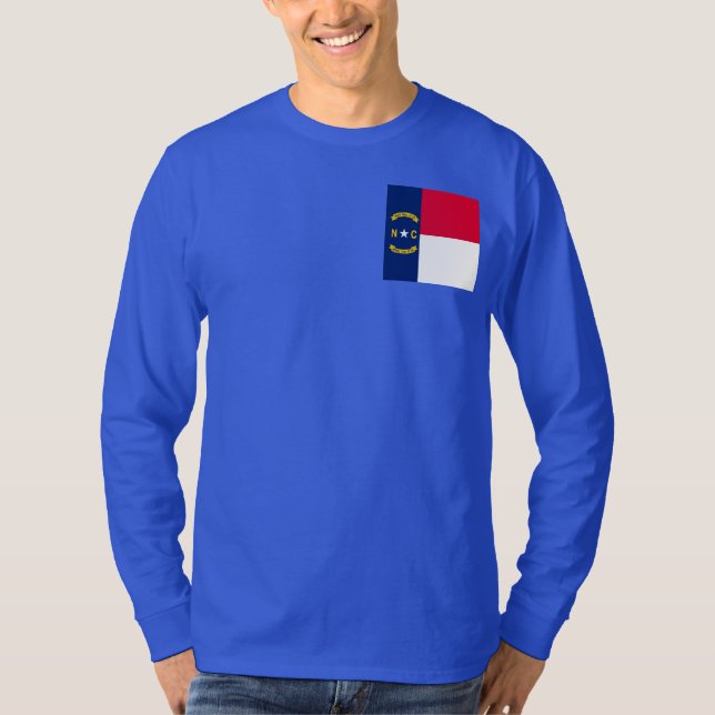 T-shirt Design du drapeau de l'État de Caroline du Nord (Devant)