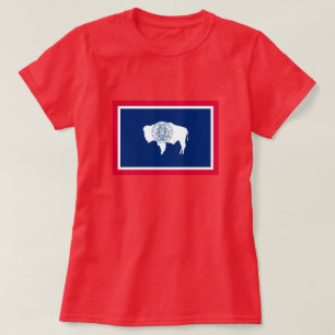 T-shirt Design du drapeau d'état du Wyoming