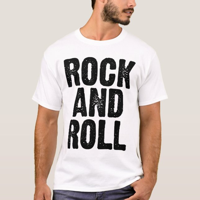 T-shirt design du logo rock & roll en gras (Devant)