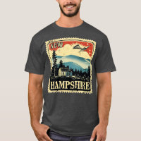 Design du timbre de voyage vintage New Hampshire