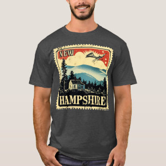 T-shirt Design du timbre de voyage vintage New Hampshire