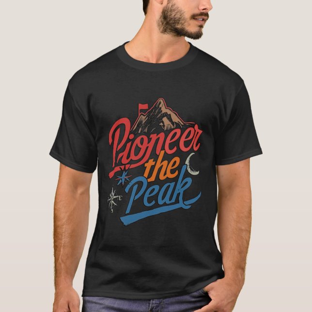 T-shirt Design dynamique 'Pioneer the Peak' (Devant)