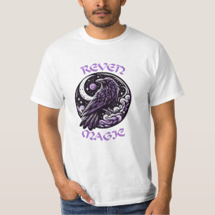 T-shirt Design élégant de corbeau avec charme symbolique