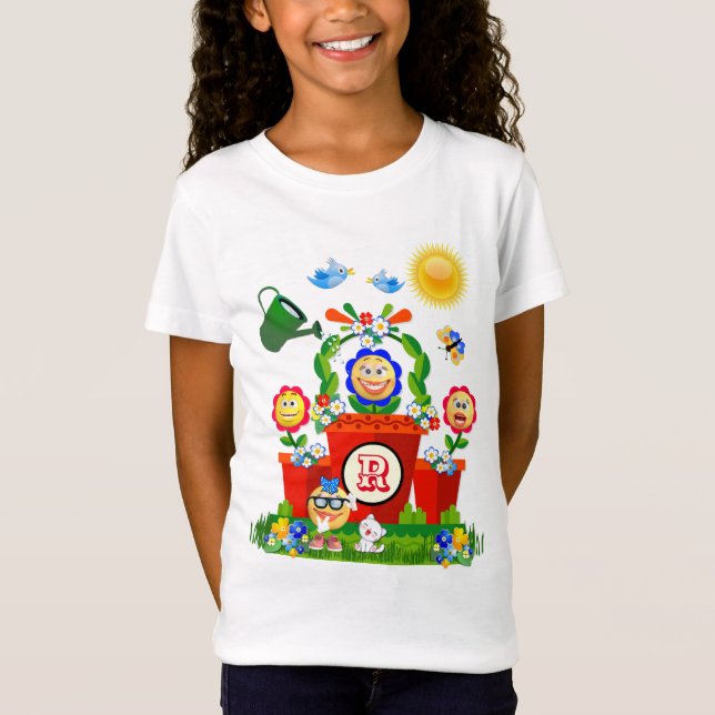 T-Shirt Design Emoji Fleurs Emoji coloré (Devant)