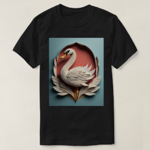 T-shirt design en papier cygne