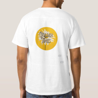 T-shirt Design en temps doré et logo de fleur jaune sur t 