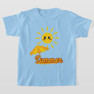 T-shirt Design ensoleillé d'été dynamique