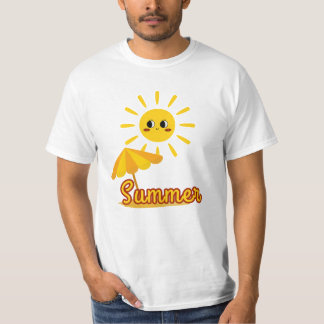 T-shirt Design ensoleillé d'été dynamique