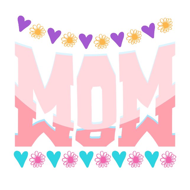 T-shirt Design Esthétique Maman Cœurs Et Fleurs (Créateur téléchargé)