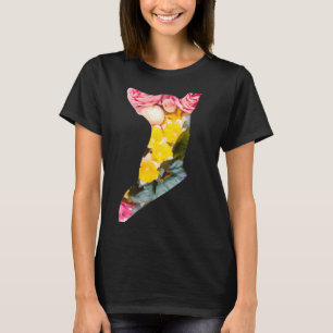 T-shirt Design Fleur Doberman Pour Les Propriétaires De Pi