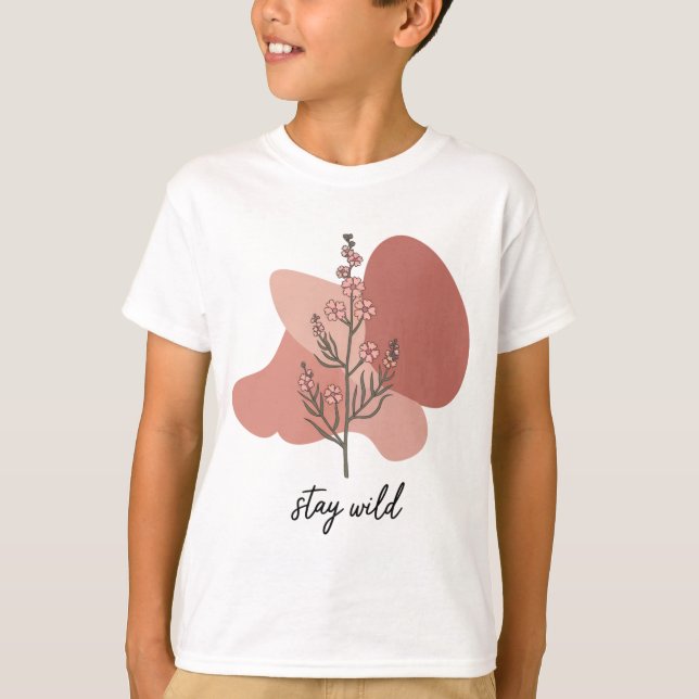T-shirt Design floral sauvage (Devant)