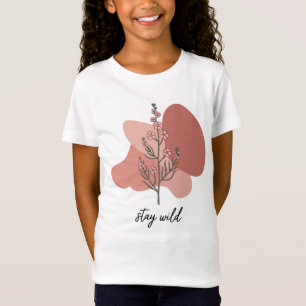 T-Shirt Design floral sauvage
