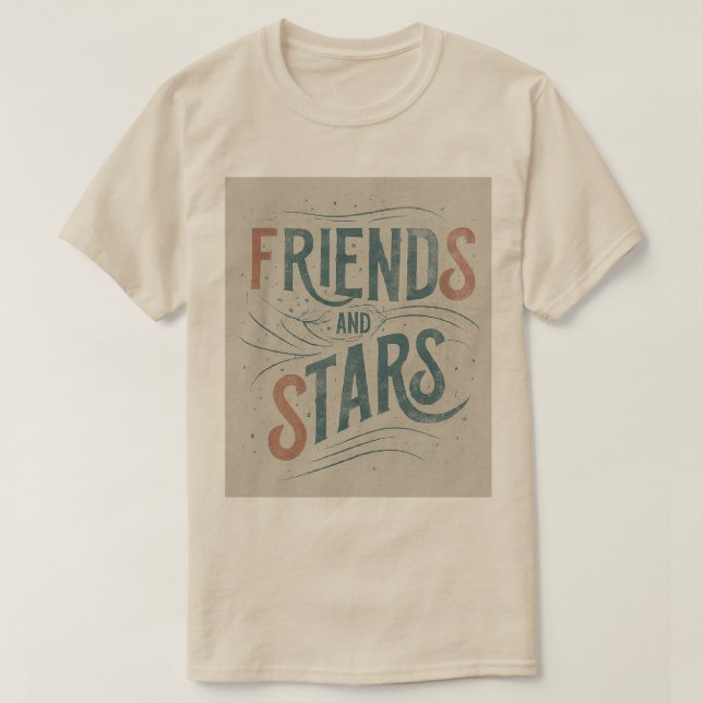 T-shirt Design Friends & Stars (Design devant)