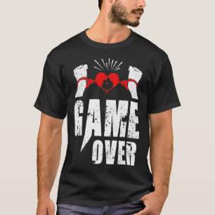 T-shirt Design Game Over pour enterrement de vie de garçon