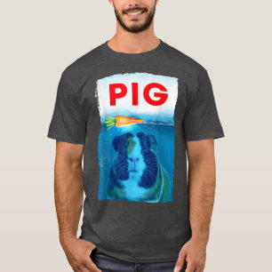 T-shirt Design Guinée Porcs Vintag Films Amour Animal Arts