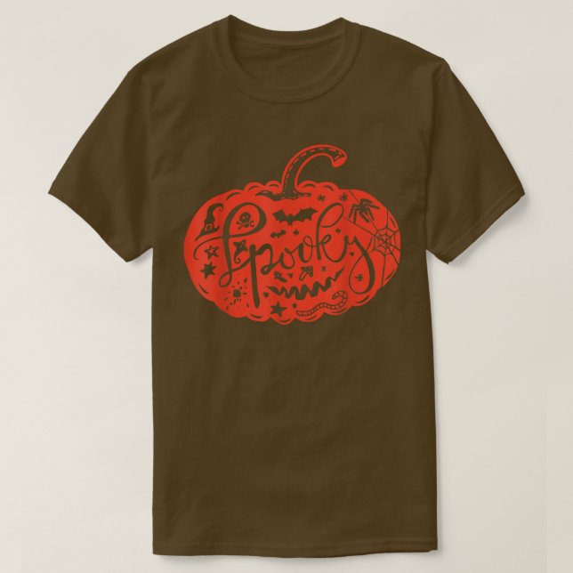 T-shirt Design Halloween Jack-o'-lantern éffrayant  (Design devant)