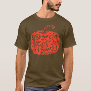 T-shirt Design Halloween Jack-o'-lantern éffrayant 