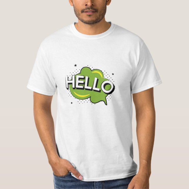 T-shirt Design Hello (Devant)