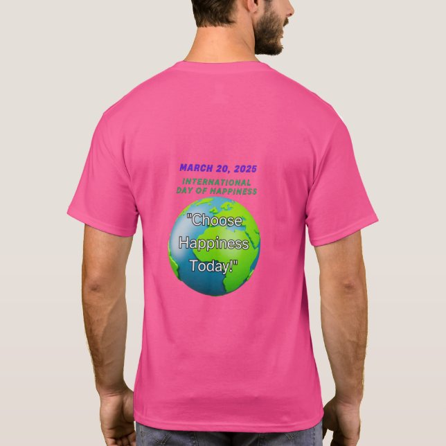 T-Shirt design, Jour du Bonheur 20 mars 2025, (Dos)