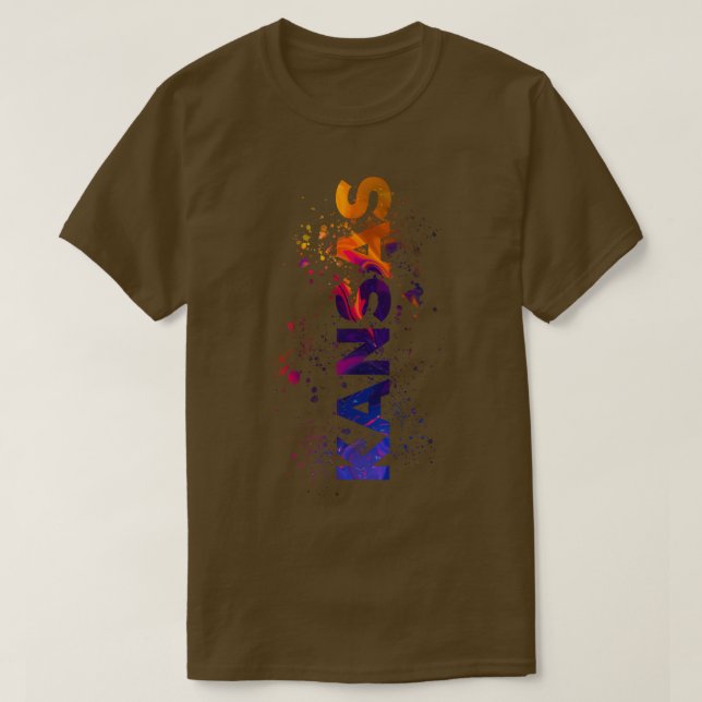 T-shirt Design Kansas coloré créatif (Design devant)