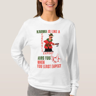 T-shirt Design "Karma" - par Maaya Prints, Blanc féminin
