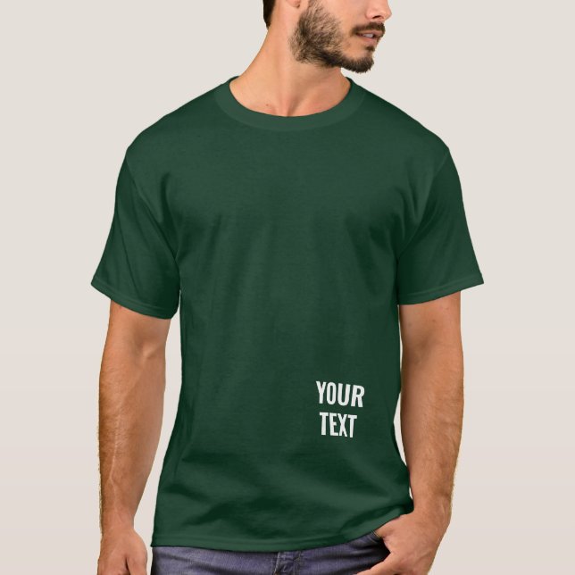 T-shirt Design moderne Ajouter du texte ici Mens Deep Fore (Devant)